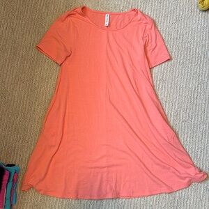 Coral Tshirt dress